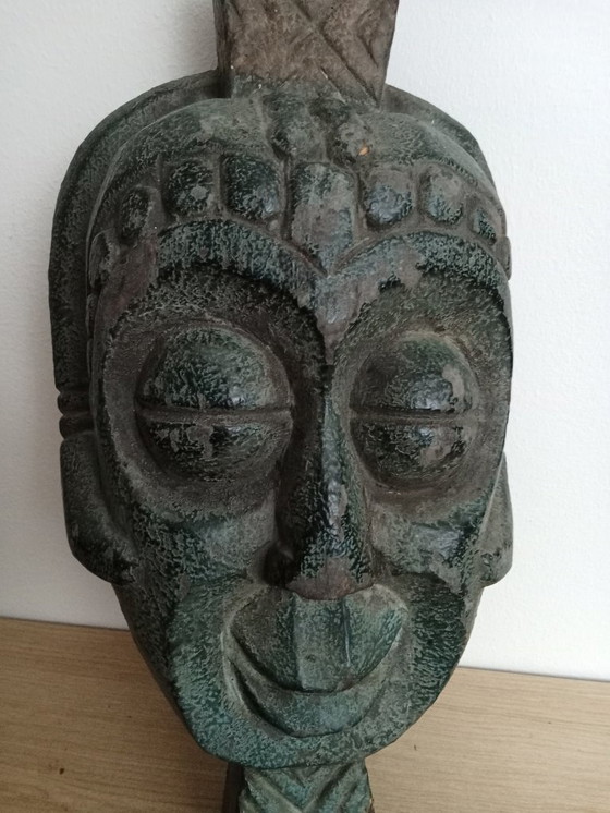 Image 1 of Maschera da parete in legno verde dal Camerun / Africa