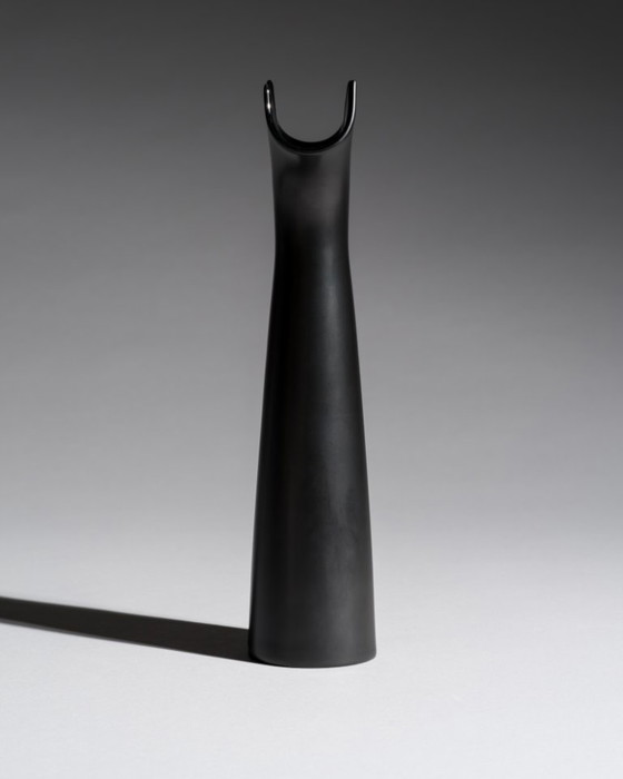 Image 1 of Lino Sabattini Rosenthal "Pianta" Porcelaine Noire Chic Portacandele Duo e Vaso