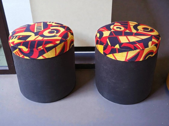Art Deco Pouf (*2) – Hocker & Poufs (photo 2 of 8)