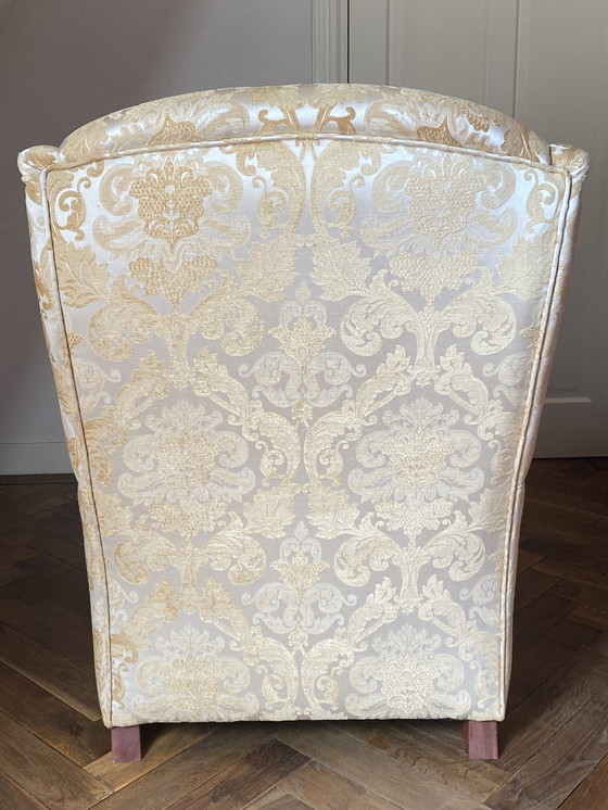 Image 1 of Ear armchair with footstool