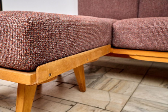 Image 1 of Canapé-lit modulable vintage avec pouf, années 1960, Tchécoslovaquie