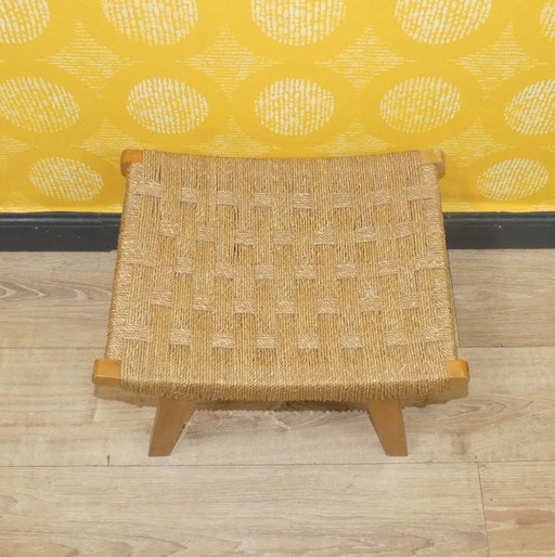 low stool occasional furniture bench paper cord footstool Erich Dieckmann Bauhaus