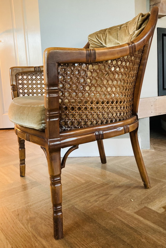 Image 1 of 70S Giorgetti Armchair, Hollywood Regency Style