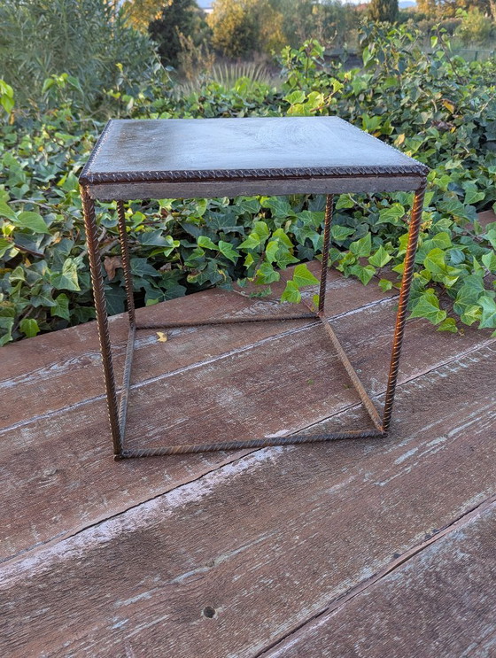Image 1 of Side table - Mini cube table - Brutalist style