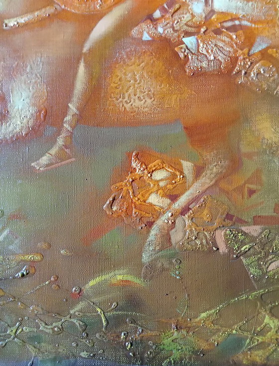 Origineel Olieverfschilderij Abstract Expressionisme Figuratieve Amazones – Schilderijen & Tekeningen, Canvas (photo 3 of 8)