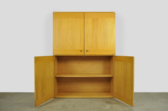Image 1 of Armoire de rangement italienne vintage du 20e siècle en hêtre par IBISCO, 1970