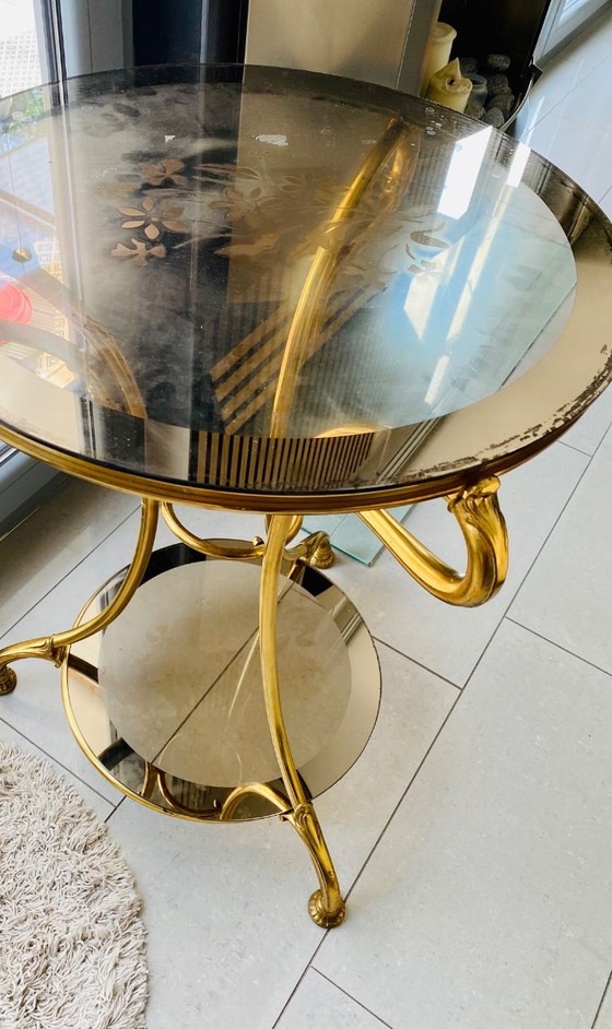 Image 1 of Italian Regency side table in brass
