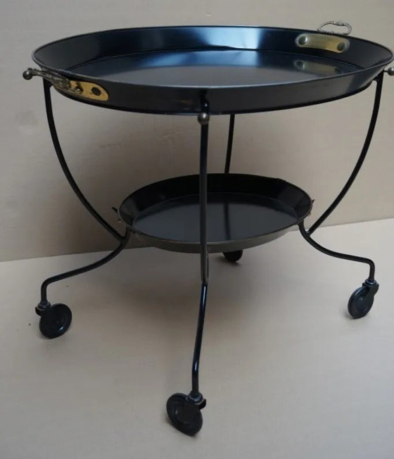 Carrello vintage con due vassoi rimovibili – Carrelli bar, Metal (photo 4 of 5)