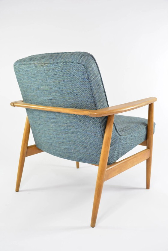Image 1 of Z-fauteuil in gemêleerd petrolblauw