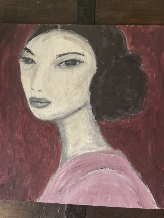 Image 1 of Cuadro abstracto de mujer - 30x30 cm