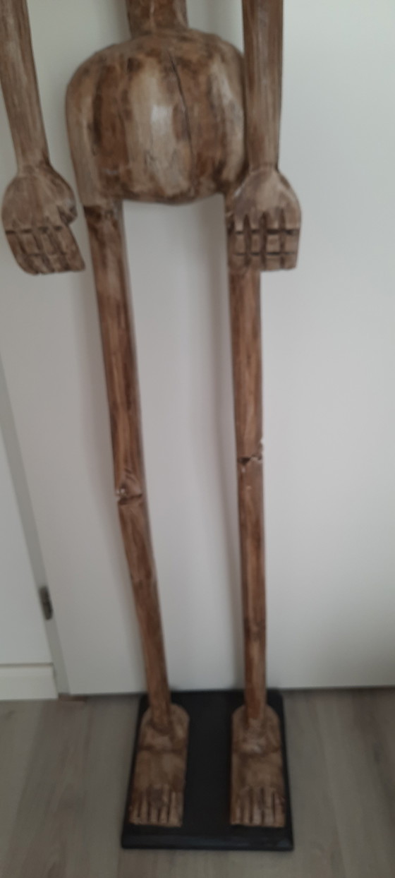 Image 1 of Grand cadre en bois Art populaire