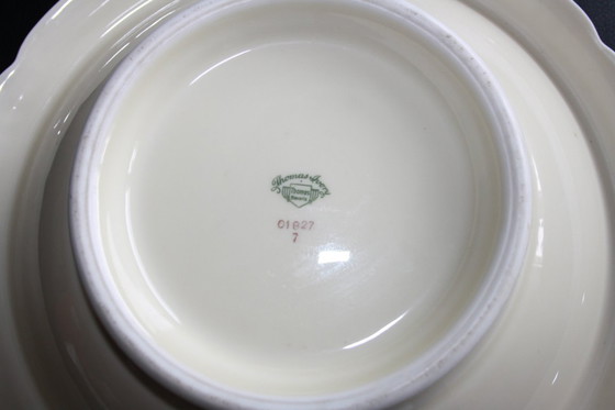 Image 1 of Thomas Porcelain – Ciotola avorio – 29 cm Ø 9 cm Altezza – Fiori e bordo oro