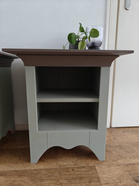 Image 1 of Set of restyled nightstands | Agave & Deep Earth