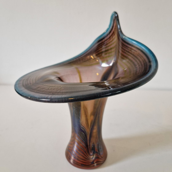 Image 1 of Vaso vintage in vetro soffiato a mano Erwin Eisch del 1989