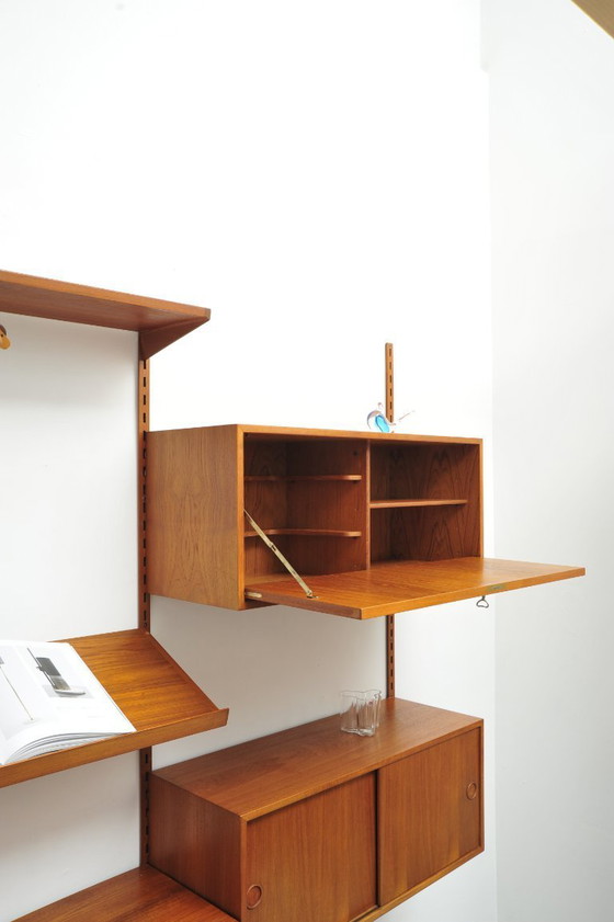 Image 1 of Modular wall shelf by Kai Kristiansen for Feldballes Møbelfabrik (1960s)
