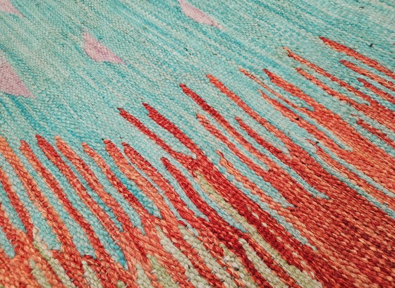 Image 1 of Hand-knotted Oriental wool Modern Abstract Kelim rug New 147x214cm