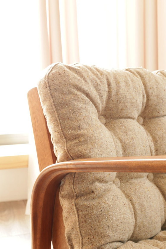 Image 1 of Mid Century Paar Loungesessel, tschechoslowakisches Duett, Designer K.Kozelka &amp; A.Kropacek, 1940er Jahre, Bugholz, natürlich