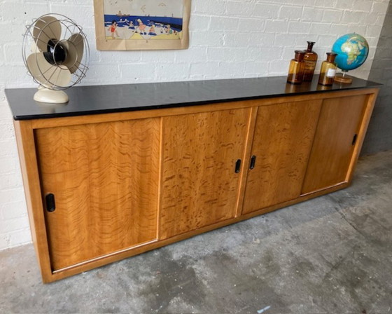 Image 1 of Vintage school cupboard sliding door cupboard dresser XL