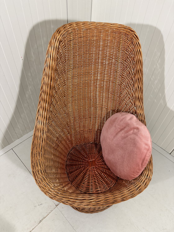 Image 1 of Poltrona vintage in vimini anni '60-'70