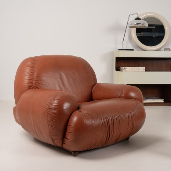 Image 1 of Italian Leather Lounge Chair