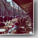 1x on the terrace in Paris, 1960 | square fine art | Willem van der Poll