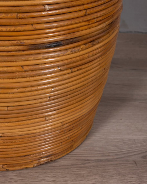Vintage 1960s Italian Design Bamboo Storage Basket – Decorative Objects (photo 6 of 9)