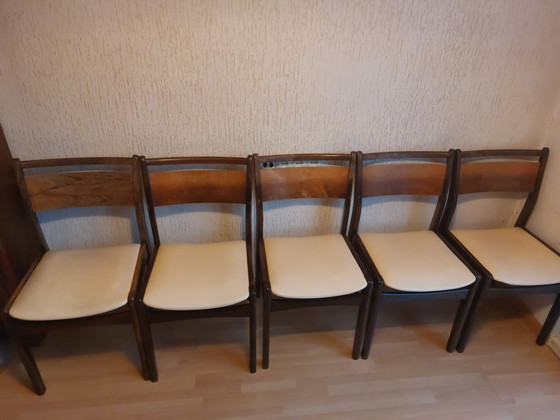 Image 1 of 5x vintage dining room chairs Danish style