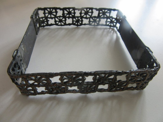 Image 1 of Turun Hopea Finnland Pentti Sarpaneva Gefäß aus Glas/Bonze, brutalistisch, 1972