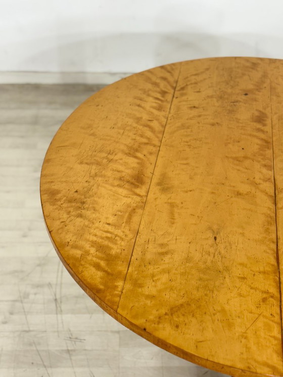 Image 1 of Antique Biedermeier kitchen table, wooden dining table, circa 1880