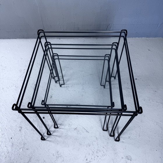 Image 1 of Minimalist Wire Steel Side Tables 3X