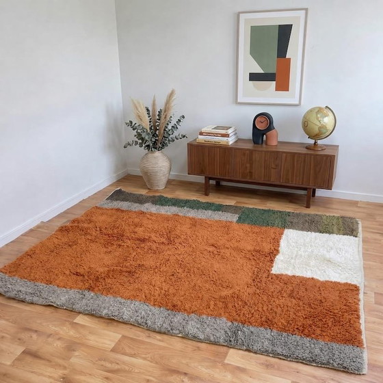 Alfombra de lana natural tejida a mano con coloridos diseños, 2,5 x 2,5 m – Aime Té, Wool (photo 3 of 7)
