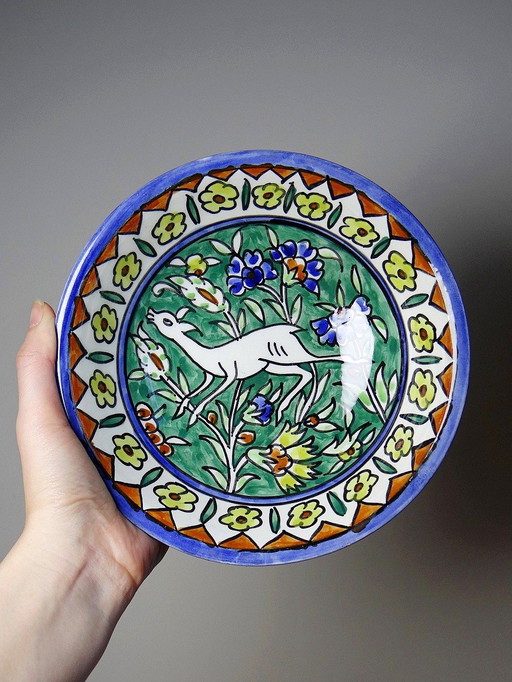 Balian Armenian Hand-Painted Ceramic Bowl 1950s-60s Jerusalem
