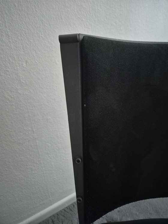 Avalon“ Design-Stuhl von Antonio Citterio – Alcantara Schwarz – Flexform, Sessel, Metal, Textile (photo 5 of 7)