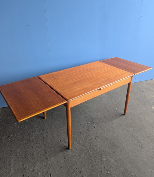 Midcentury teak extendable table