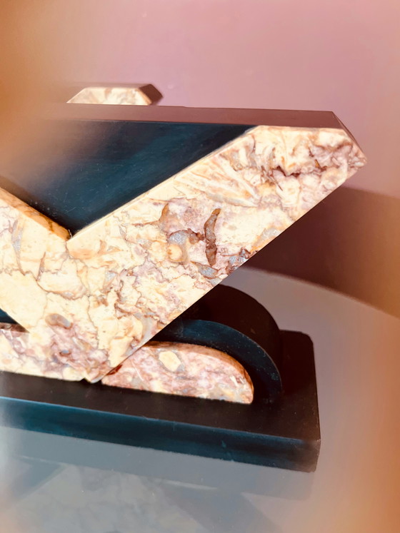 Image 1 of Set Art Deco marmeren boekensteunen