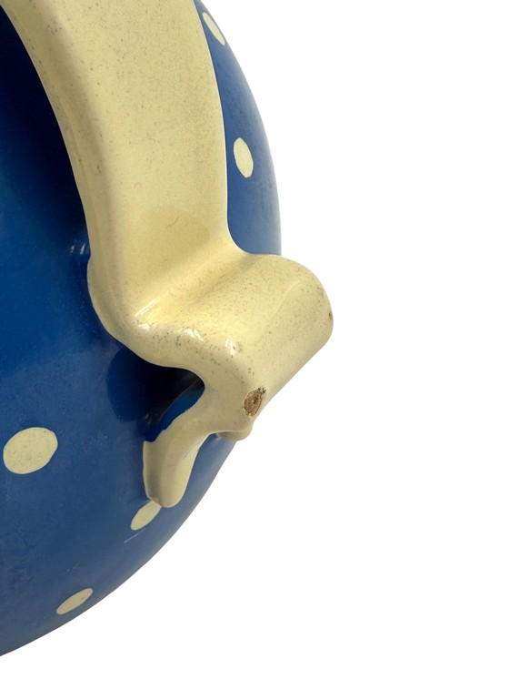 Image 1 of Art Deco blue ceramic vase, Rometti, Umbertide Italy 1930s