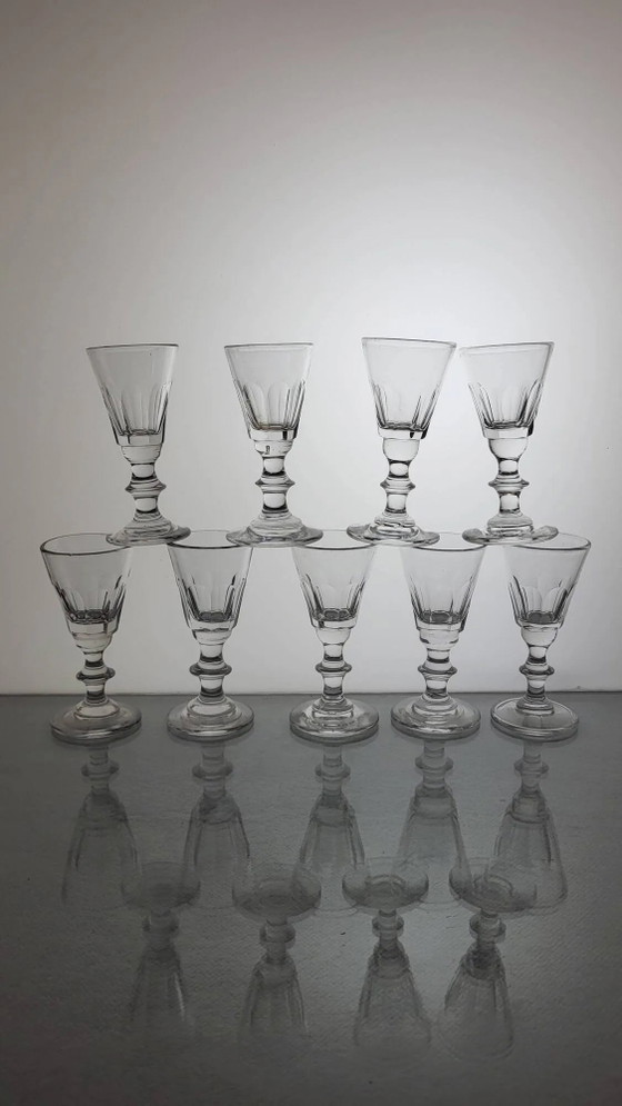 9 copas de cristal para digestivo Baccarat forma Caton – Vasos y jarras, Crystal, Glass (photo 4 of 5)