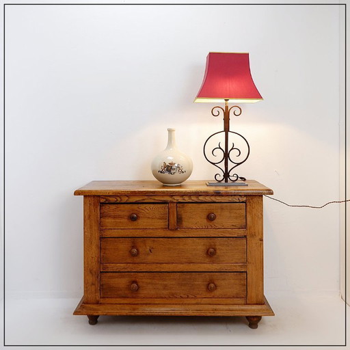 Large wrought-iron table lamp