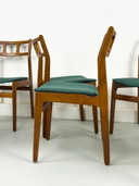 Deense teakhouten eetkamerstoelen, jaren 1960, set van 6
