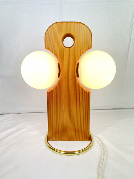 Lampe de table Temde avec deux lampes en verre