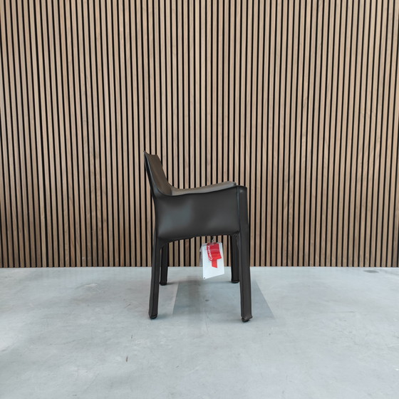 Image 1 of Cassina Cab 413 - Sedia da pranzo in pelle moka