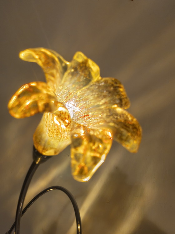 Image 1 of Lampe de table avec 2 abat-jour en verre G4 et variateur.