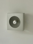 Applique vintage Guy Bertrand pour Disderot, aluminium anodisé, France 1969