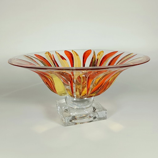 SECOLOVENTESIMO Centre de table Coupe flamme orange or
