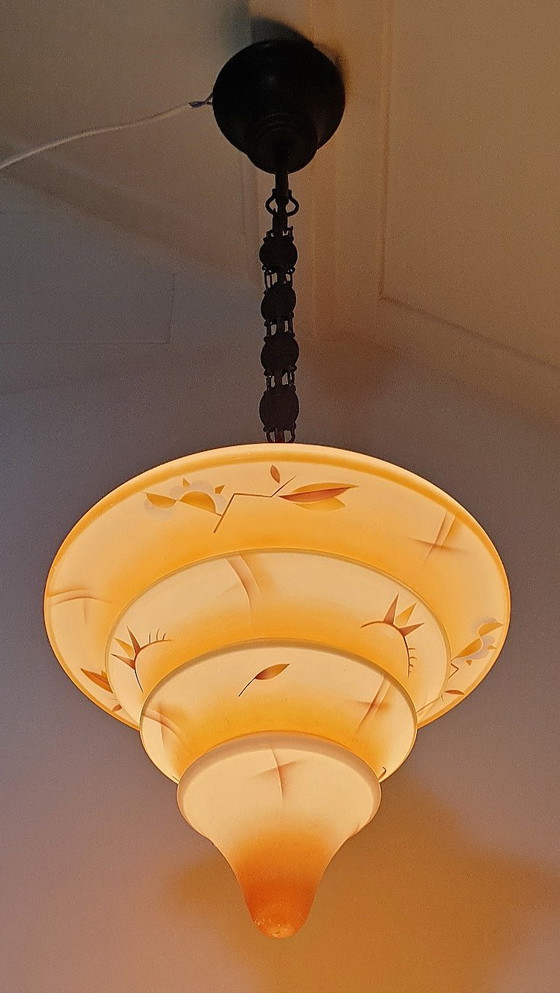 Image 1 of Unique Art Deco pendant lamp from the 1930s.