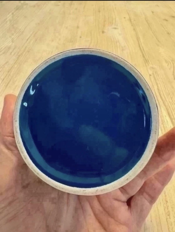 Piccolo vaso vintage in ceramica blu Space Age – Vasi (photo 5 of 5)