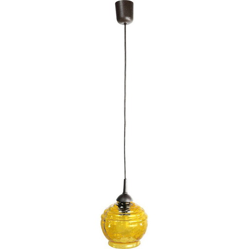 Vintage natriumglas hanglamp, Polen 1970
