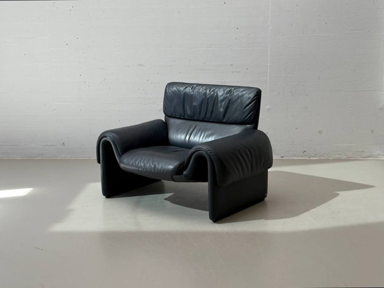 Image 1 of Zwarte leren fauteuil DS-2011 van De Sede, Zwitserland, jaren 80.