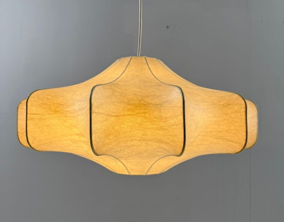 Image 1 of Mid-century Cocoon pendant lamp by Friedel Wauer for Goldkant Leuchten, Germany, 1970s.