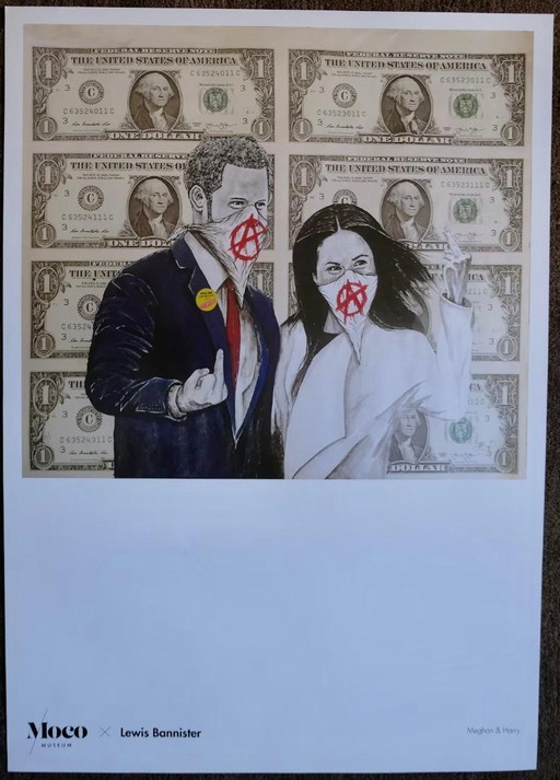 Lewis Bannister x Museo Moco - "Meghan y Harry" - Póster oficial del museo